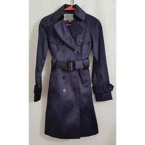 Jessica Simpson Women's Blue Trench Coat Belted Rain Size XS - Picture 1 of 9
