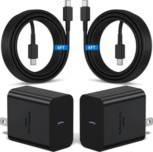2x Cargador Original Carga Rapida Tipo C 45W Para Samsung Galaxy S24/Plus/Ultra - Imagen 1 de 9