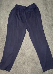 Women’s Carolina Colours Stretch Waist Draw String Black Pants Adult L - Picture 1 of 3