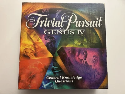 TRIVIAL PURSUIT GENUS IV GENERAL KNOWLEDGE QUESTION PARKER BROS -1996 -EXC COND - Image 1 of 4