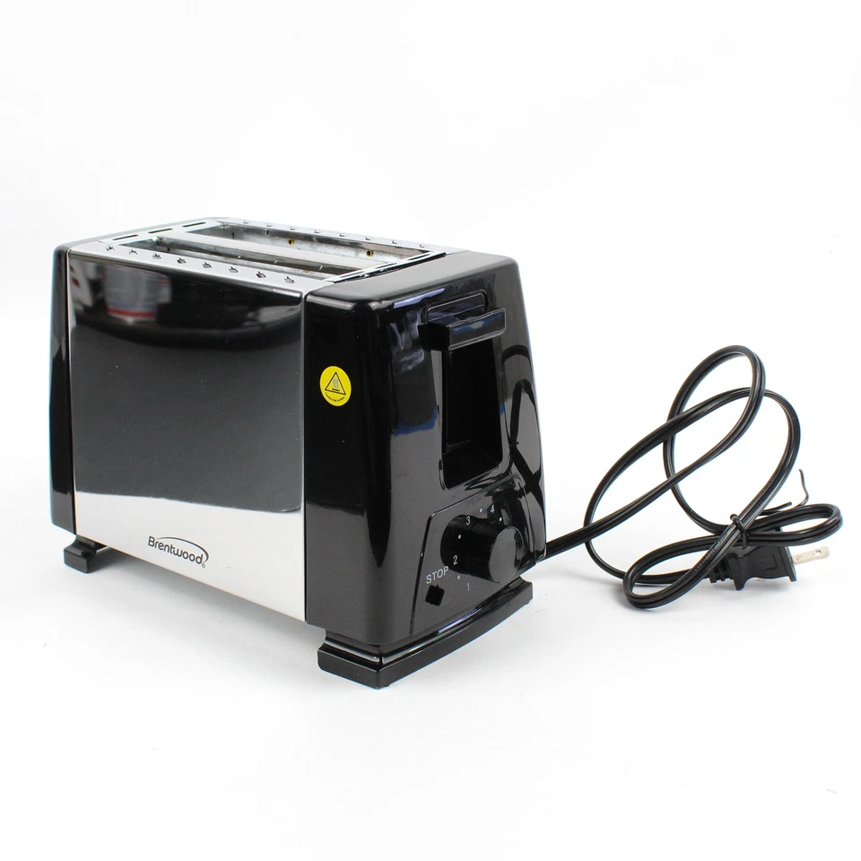Brentwood 2-Slice Toaster In Stainless Steel & Black Model TS-280S (120V) - Image 1 of 4