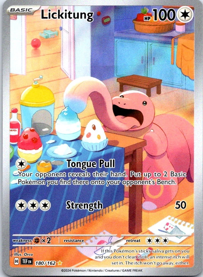 Lickitung 180/162 SV05: Temporal Forces Illustration Rare  NM - Image 1 of 2