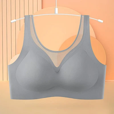 Sujetador inalámbrico transpirable sin costuras sin rastro cómodo chaleco bralette mujer 1 pieza Foto 1 de 4
