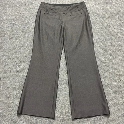 Pantalones de vestir Express Editor para mujer talla 6 negros corte bota frente plano tiro bajo Foto 1 de 4