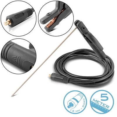 STAHLWERK MMA ARC Elektrodenhalter 200 A mit 5 m Schweißkabel 25 mm² 13 mm Dorn
