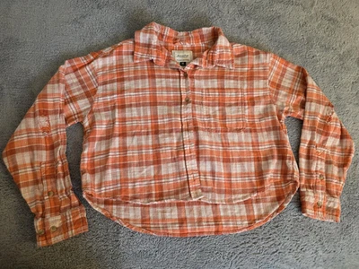 Camisa American Eagle Para Hombre Mediana A Cuadros Abotonada Envejecida Informal Foto 1 de 4