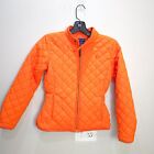 Ralph Lauren Jacket Girls Size M 8-10 Lightweight Orange Light Barn Full Zip Top