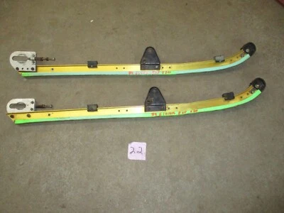1989 Arctic Cat El Tigre EXT 530 Snowmobile Gold Rear Suspension Rails - Image 1 of 2