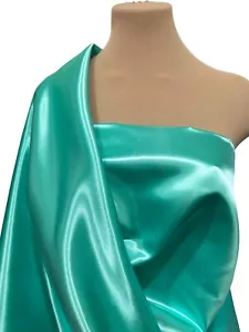 TELA SATINADA NUPCIAL JOYA AZUL 58" POR 100% ACETATO ROPA FORMAL - Imagen 1 de 12