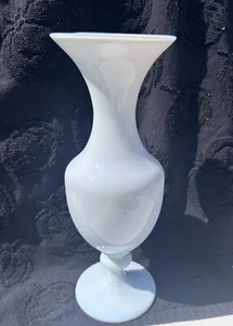 Vintage White Opaline Glass Vase - Picture 1 of 5