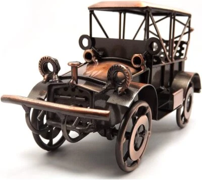 Metal Antique Vintage Car Model Tin Ornaments Handmade Collectible Vehicle Toys - Image 1 of 4