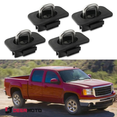 For 1999-2013 Chevrolet Silverado GMC Sierra Truck Bed Tie Down Anchors Set of 4 - Image 1 of 4