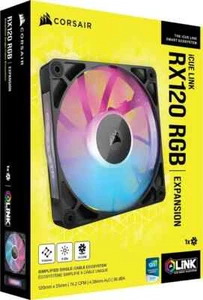 CORSAIR - iCUE LINK RX120 RGB 120mm PWM Computer Case Expansion Fan - Black - Photo 1/6
