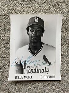 Willie McGee Signed Autographed Auto 8x10 Photo St Louis Cardinals