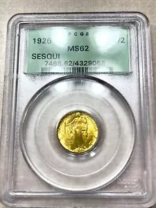 Rattler MS62 1926 Gold Sesquicentennial Quarter Eagle $2.5 250th Anniversary - Picture 1 of 6
