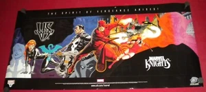 Marvel Knights VS System Card Game Poster 17x35 S/S Daredevil  Strange  Punisher - Picture 1 of 3