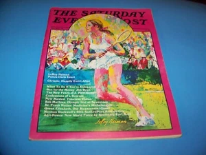 Saturday Evening Post Chris Evert Cover by Leroy Neiman 1976 - Picture 1 of 6