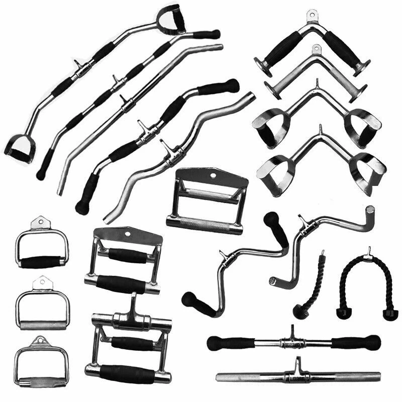 Bizepsseil Trizepsseil Trainingsgriffe Zuggriff + Fitness Handschuhe Gratis - Bild 1 von 1