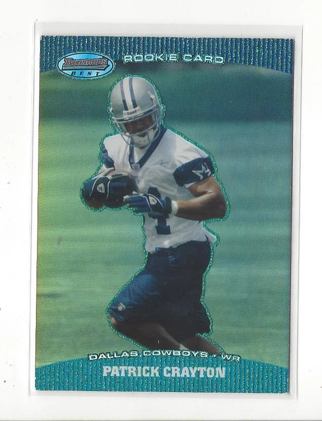 2004 Bowman's Best Green #91 Patrick Crayton RC Rookie Cowboys /499  - Image 1 of 1
