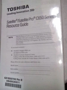 New Sealed Toshiba Satellite M640 Series Resource Guide Sealed - Photo 1/1