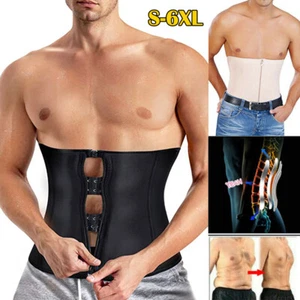 Waist Trainer for Men Latex Corset Tummy Control Shapewear for Weight Loss Belt - Picture 1 of 22