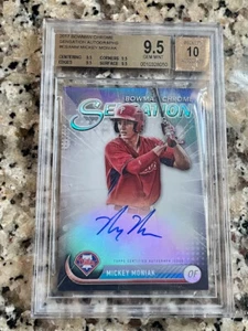 2017 Bowman Chrome Sensation Mickey Moniak Refractor /99 BGS 9.5 Phillies - Picture 1 of 2