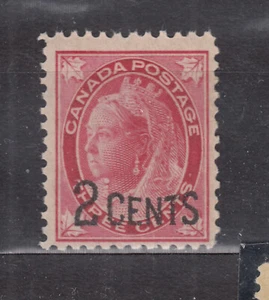 1899 #87 QUEEN VICTORIA 2¢ on 3¢ PROVISIONAL "MAPLE LEAF" ISSUE F+NH - Picture 1 of 2