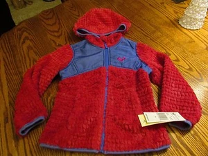 ROXY GIRLS FLEECE HOODED JACKET GIRLS SIZE 5 NWT $65 - Picture 1 of 10