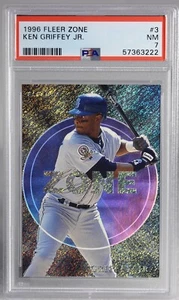 Fleer Zone 1996 Ken Griffey Jr #3 PSA 7 Marineros de Seattle ¡BONITA TARJETA NUEVA LOSA! - Imagen 1 de 2
