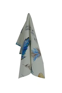 Cotton Tea Towel - 100% Cotton - Blue Feathers - Imagen 1 de 5