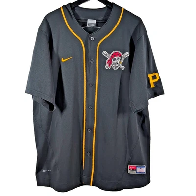 Camiseta Nike Pittsburgh Pirates Andrew McCutchen #22 Costurada Preta Masculina Grande - Imagem 1 de 4
