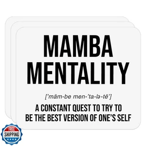 (Pack of 3) Mamba Mentality Motivational Quote Inspirational Definition Stick - Picture 1 of 5