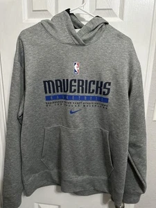 Dallas Mavericks Nike Dri-Fit Official NBA Gray Hoodie Pull Over - Size Large L - Picture 1 of 4