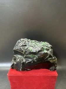 Natural Green Rough Cut Obsidian - Picture 1 of 12