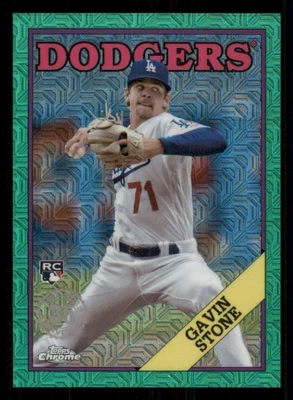 2023 Topps Update Pack Chrome Green Refractors #T88CU99 Gavin Stone /99 - Image 1 of 2