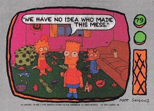 1990 Topps The Simpsons #79 We have no idea who made this mess. - Picture 1 of 2