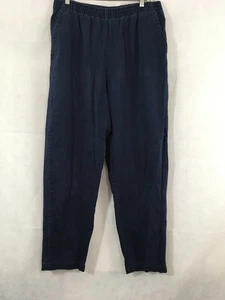 Pantalones de mujer LEMONGRASS cintura elástica 100 % algodón talla 16 azul oscuro  - Imagen 1 de 6