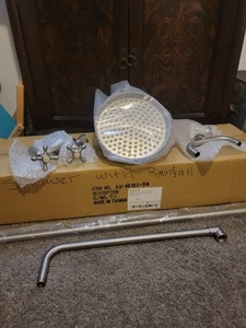 NEW Signature Hardware Baudette Exposed Pipe Wall Mount Shower W/ Rainfall Head - Picture 1 of 7
