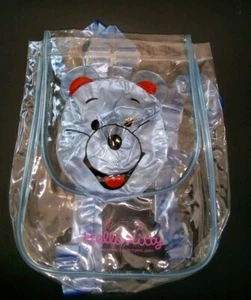1999 Hello Kitty Soft Vinyl Clear Blue 11" Winnie the Pooh Backpack Sanrio -Rare - Picture 1 of 15