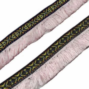 Cinta de encaje de algodón rosa estilo 6 por metro - Imagen 1 de 1