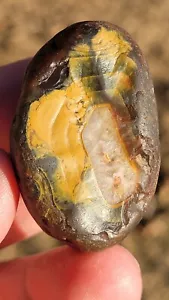 Beautiful 1.8 oz Lake Superior Agate LSA - Colorful Limonite With Hidden EYES - Picture 1 of 19