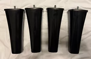 Set Of 4 Original SERTA 8" Black Metal Adjustable Bed Legs Temperpedic Serta - Picture 1 of 2