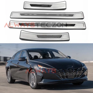 Stainless Steel Door Sill Protector Accessories For Hyundai Elantra 2021-2024 - Picture 1 of 5