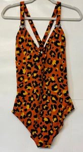 NUEVO traje de baño Beach Betty by Miracle Brands talla grande una pieza naranja leopardo - Imagen 1 de 7