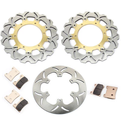 Front Rear Brake Rotors Pads Vmax 1200 VMX1200 VMX 12 V-Max 1993-2007 For Yamaha - Image 1 of 4
