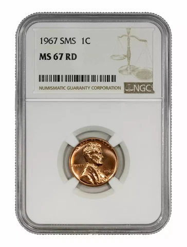 1967 SMS LINCOLN MEMORIAL CENT PENNY 1C NGC CERTIFIED MS 67 RD Cover