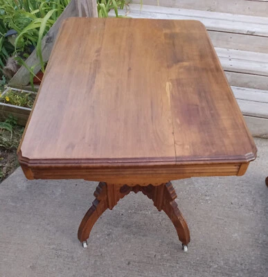 Cherry Carved Eastlake Parlor Table / Lamp Table  (PRT13) - Изображение 1 из 4