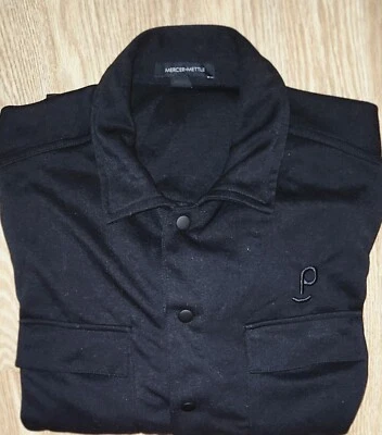 MENS NEW MERCER + METTLE BLACK LARGE BUTTON DOWN  - Image 1 of 4