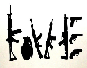 LOVE GUNS Die-Cut Vinyl Decal Sticker - Bild 1 von 2