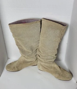 Ugg Slouch Abilene Leather Pull On Knee High Boots Size 9 - Picture 1 of 10